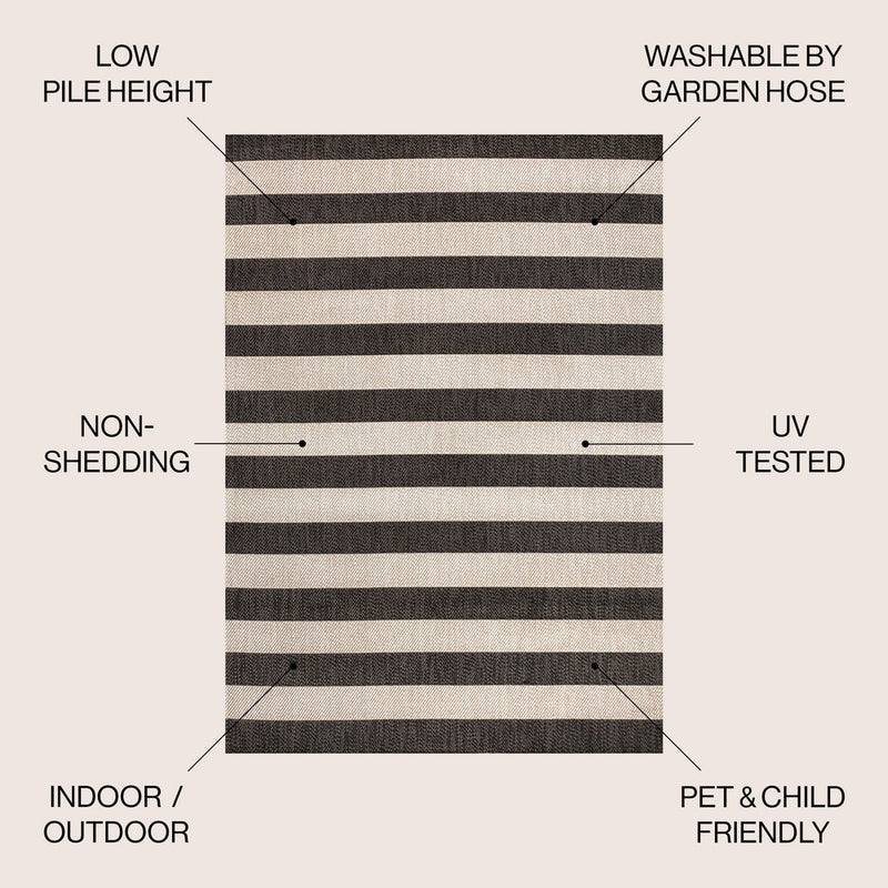 Negril Two-tone Wide Stripe Indoor/outdoor Area Rug