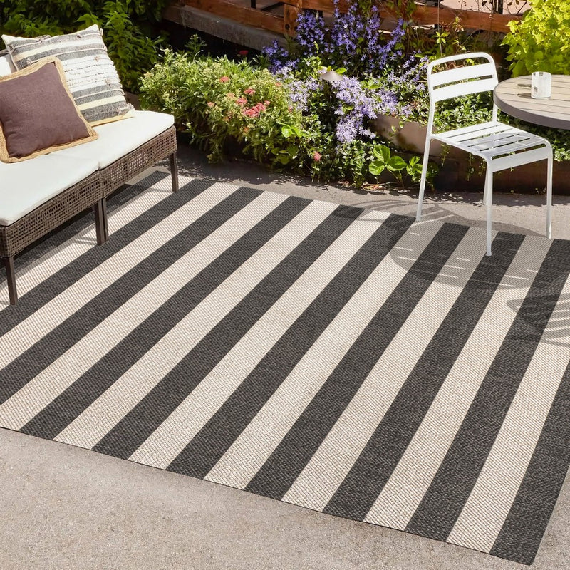 Negril Two-tone Wide Stripe Indoor/outdoor Area Rug