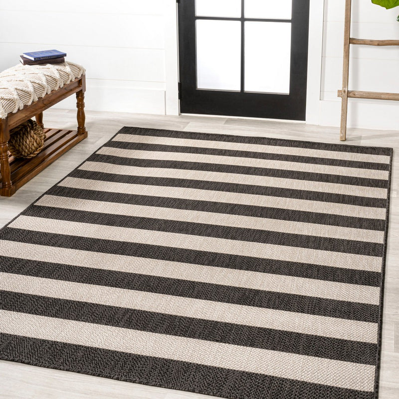 Negril Two-tone Wide Stripe Indoor/outdoor Area Rug