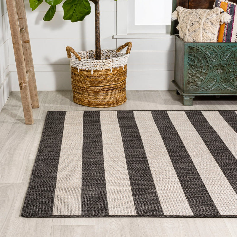 Negril Two-tone Wide Stripe Indoor/outdoor Area Rug