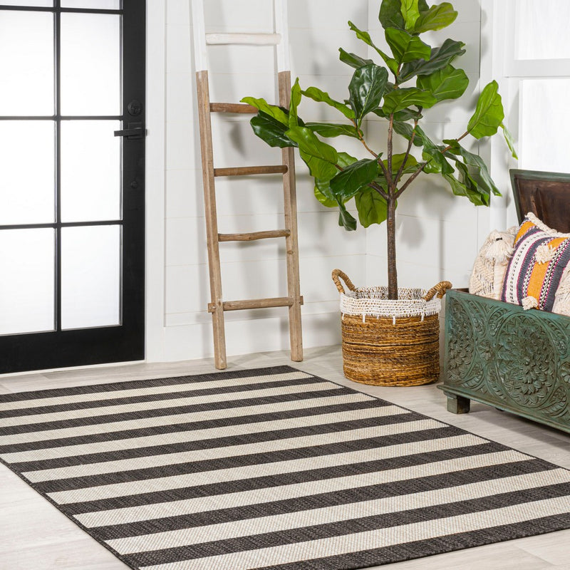 Negril Two-tone Wide Stripe Indoor/outdoor Area Rug