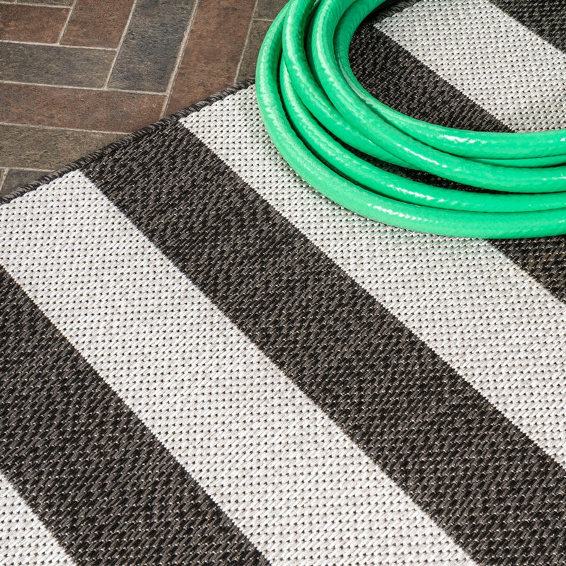 Negril Two-tone Wide Stripe Indoor/outdoor Area Rug