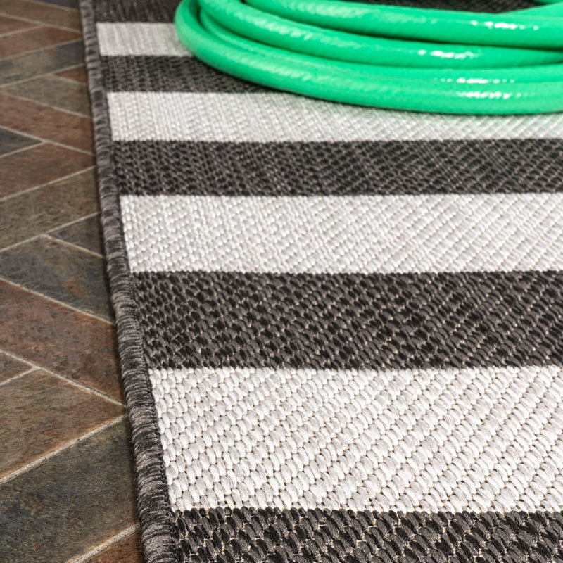 Negril Two-tone Wide Stripe Indoor/outdoor Area Rug