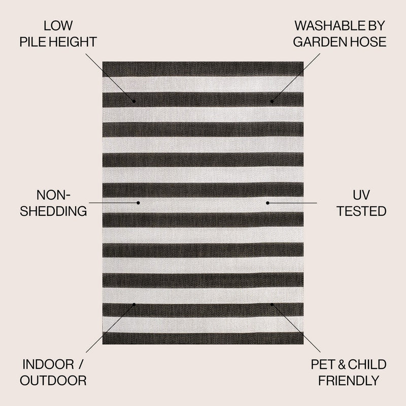 Negril Two-tone Wide Stripe Indoor/outdoor Area Rug