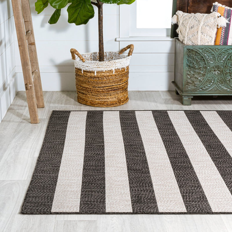 Negril Two-tone Wide Stripe Indoor/outdoor Area Rug
