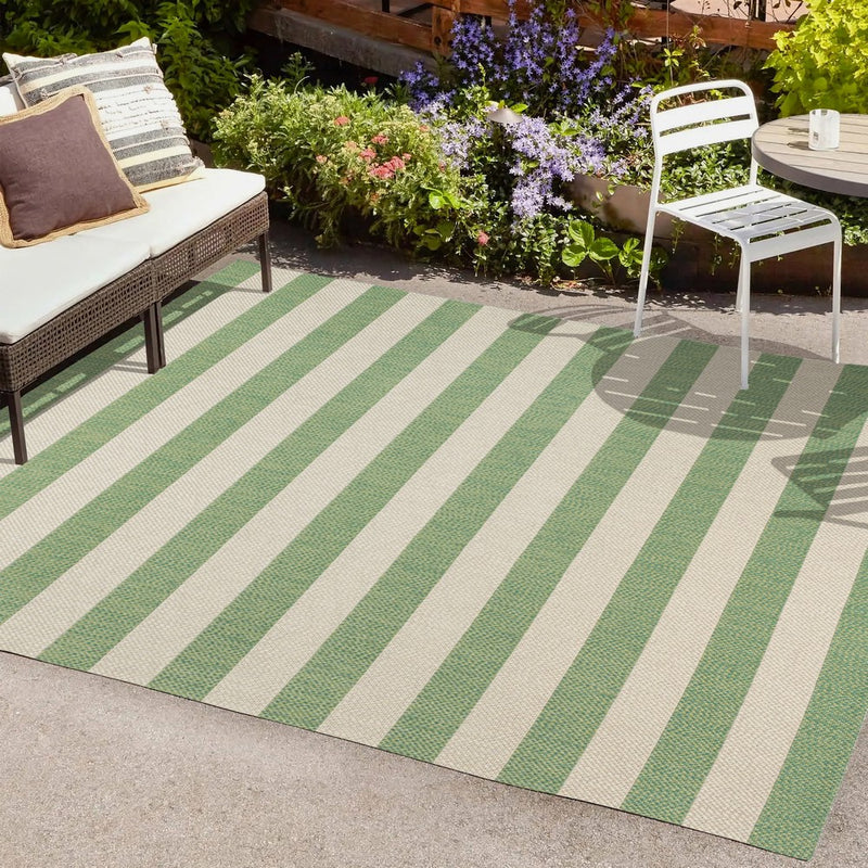 Negril Two-tone Wide Stripe Indoor/outdoor Area Rug