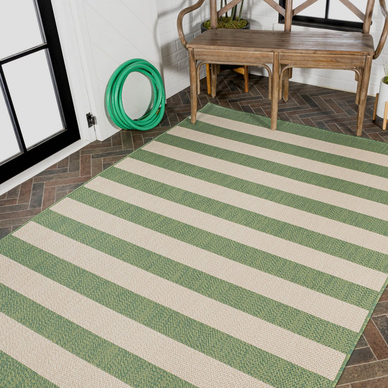 Negril Two-tone Wide Stripe Indoor/outdoor Area Rug