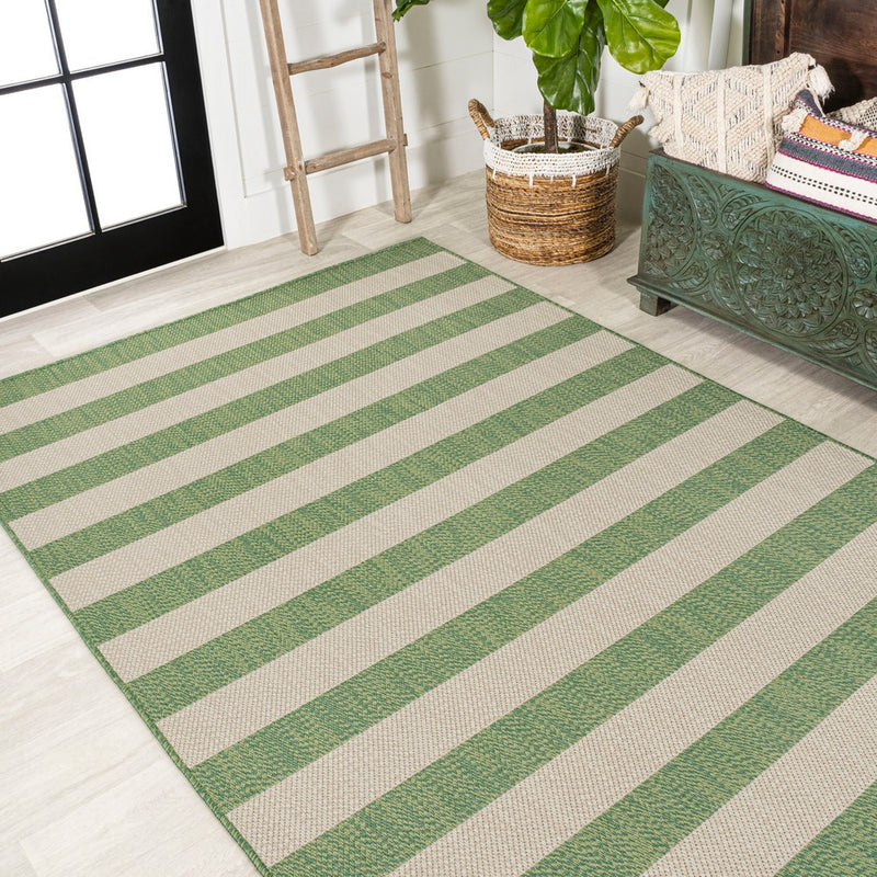 Negril Two-tone Wide Stripe Indoor/outdoor Area Rug