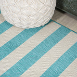 Negril Two-tone Wide Stripe Indoor/outdoor Area Rug