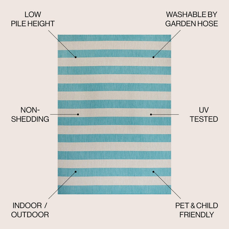 Negril Two-tone Wide Stripe Indoor/outdoor Area Rug
