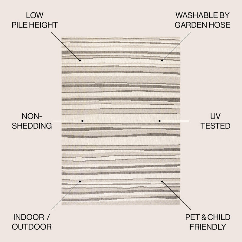 Castara Wavy Stripe Modern Indoor/outdoor Area Rug