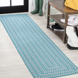 Chevron Modern Concentric Squares Indoor/outdoor Area Rug
