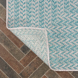 Chevron Modern Concentric Squares Indoor/outdoor Area Rug
