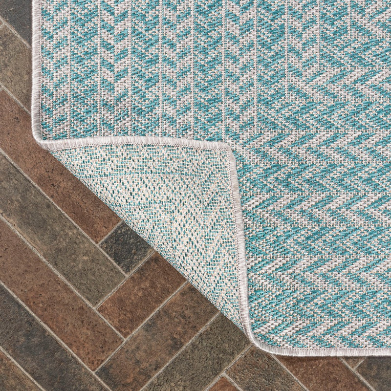 Chevron Modern Concentric Squares Indoor/outdoor Area Rug