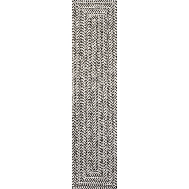 Chevron Modern Concentric Squares Indoor/outdoor Area Rug