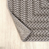 Chevron Modern Concentric Squares Indoor/outdoor Area Rug