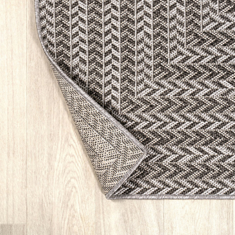 Chevron Modern Concentric Squares Indoor/outdoor Area Rug