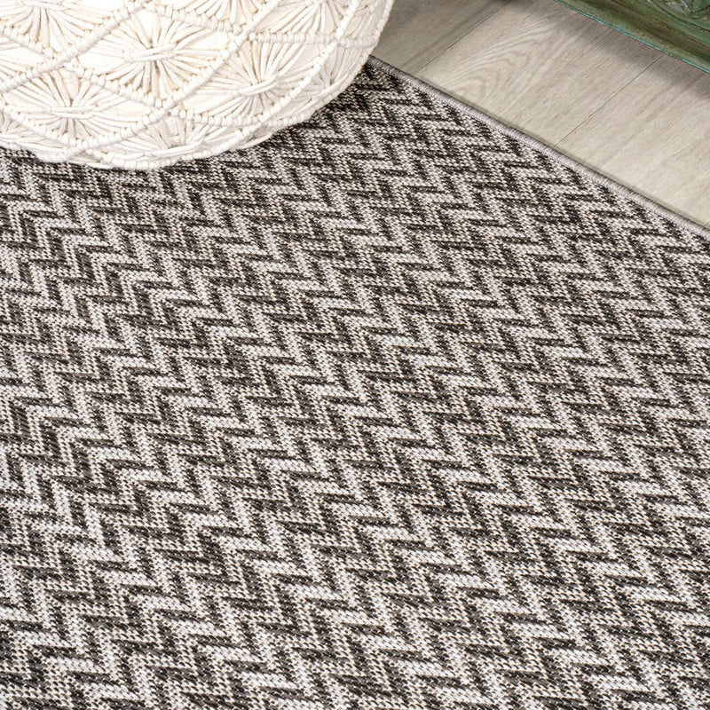 Chevron Modern Concentric Squares Indoor/outdoor Area Rug