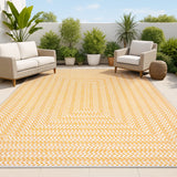 Chevron Modern Concentric Squares Indoor/outdoor Area Rug