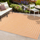 Chevron Modern Concentric Squares Indoor/outdoor Area Rug