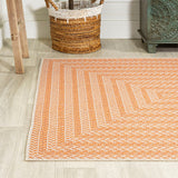 Chevron Modern Concentric Squares Indoor/outdoor Area Rug