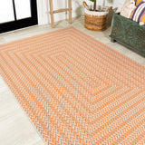 Chevron Modern Concentric Squares Indoor/outdoor Area Rug