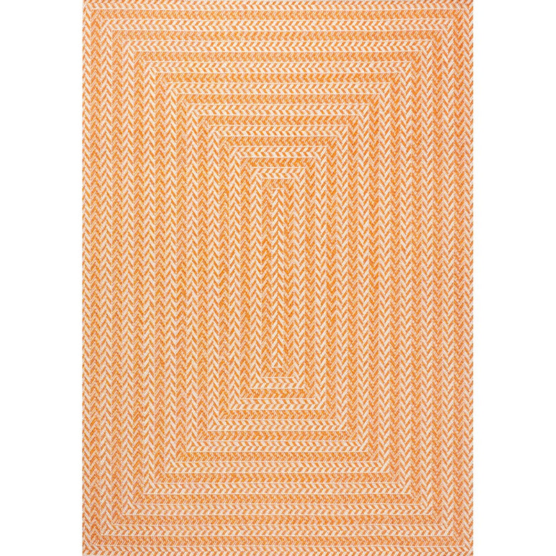 Chevron Modern Concentric Squares Indoor/outdoor Area Rug