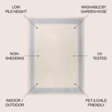 Lucia Classic Diamond Border Indoor/outdoor Area Rug