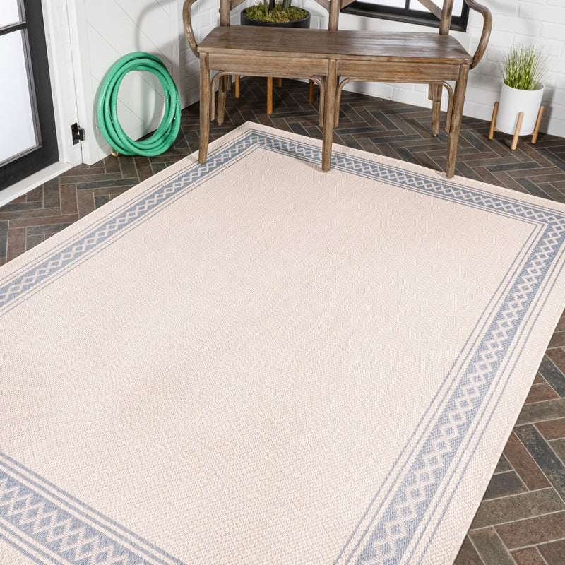 Lucia Classic Diamond Border Indoor/outdoor Area Rug