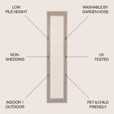 Lucia Classic Diamond Border Indoor/outdoor Area Rug