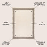 Lucia Classic Diamond Border Indoor/outdoor Area Rug