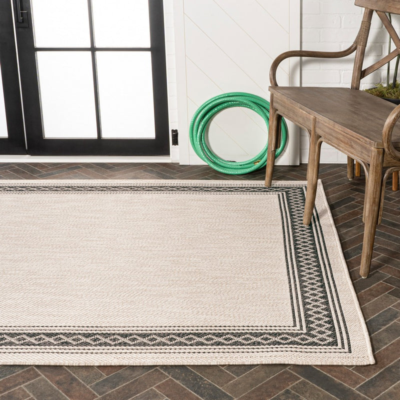 Lucia Classic Diamond Border Indoor/outdoor Area Rug