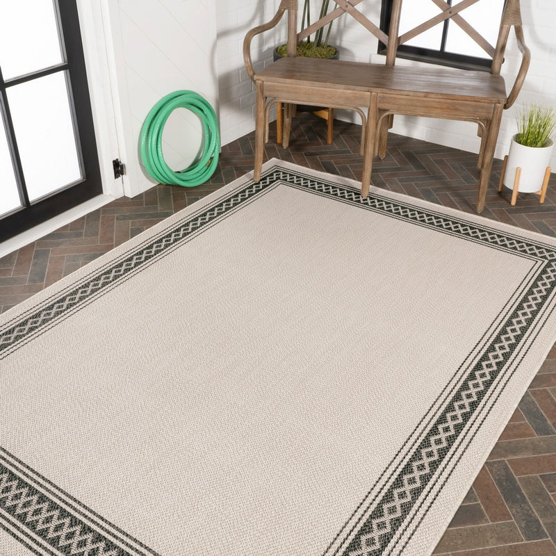 Lucia Classic Diamond Border Indoor/outdoor Area Rug