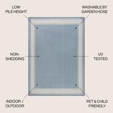 Lucia Classic Diamond Border Indoor/outdoor Area Rug
