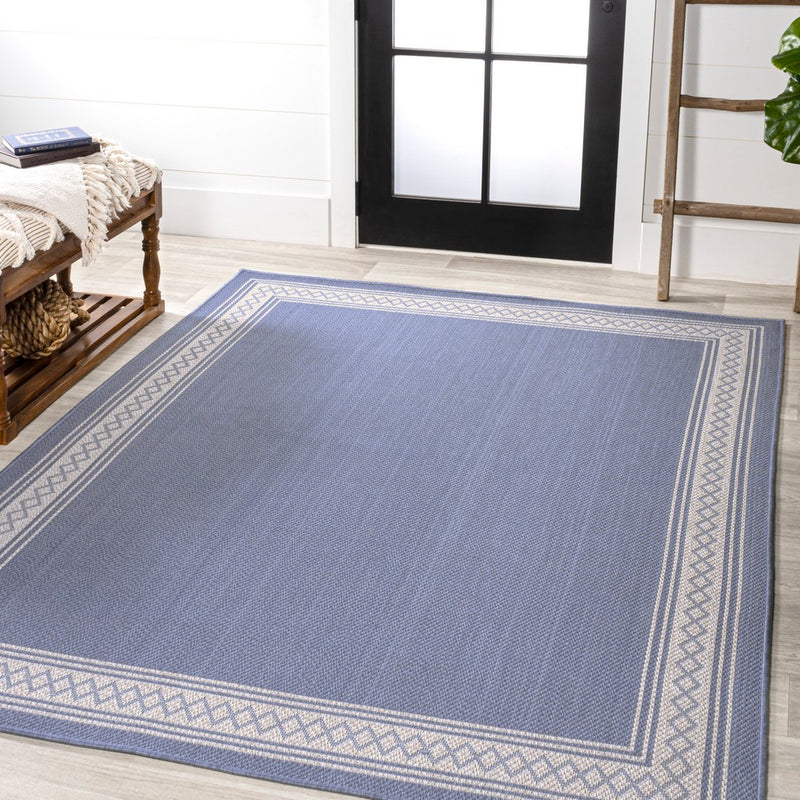 Lucia Classic Diamond Border Indoor/outdoor Area Rug