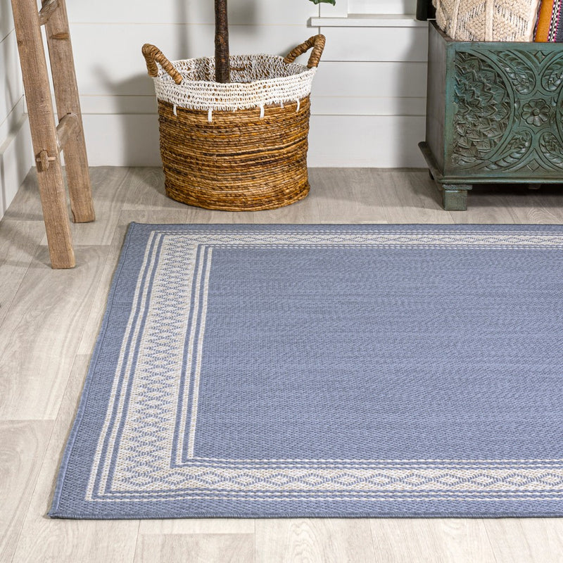 Lucia Classic Diamond Border Indoor/outdoor Area Rug