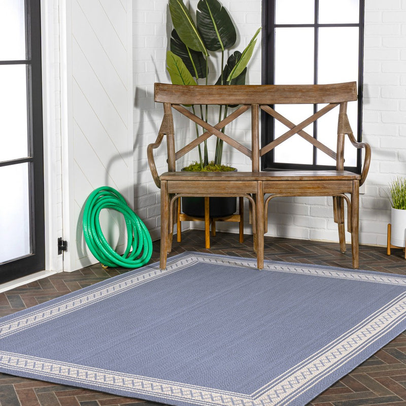 Lucia Classic Diamond Border Indoor/outdoor Area Rug