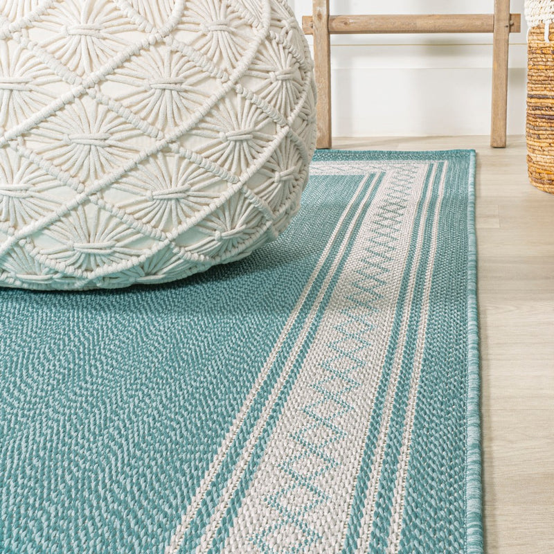 Lucia Classic Diamond Border Indoor/outdoor Area Rug