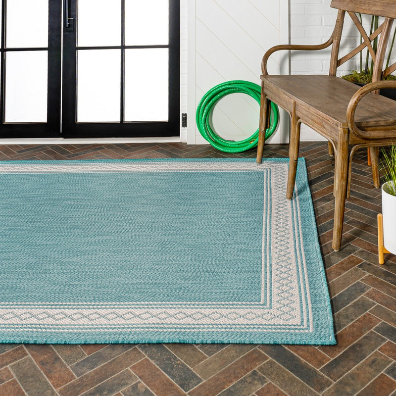 Lucia Classic Diamond Border Indoor/outdoor Area Rug