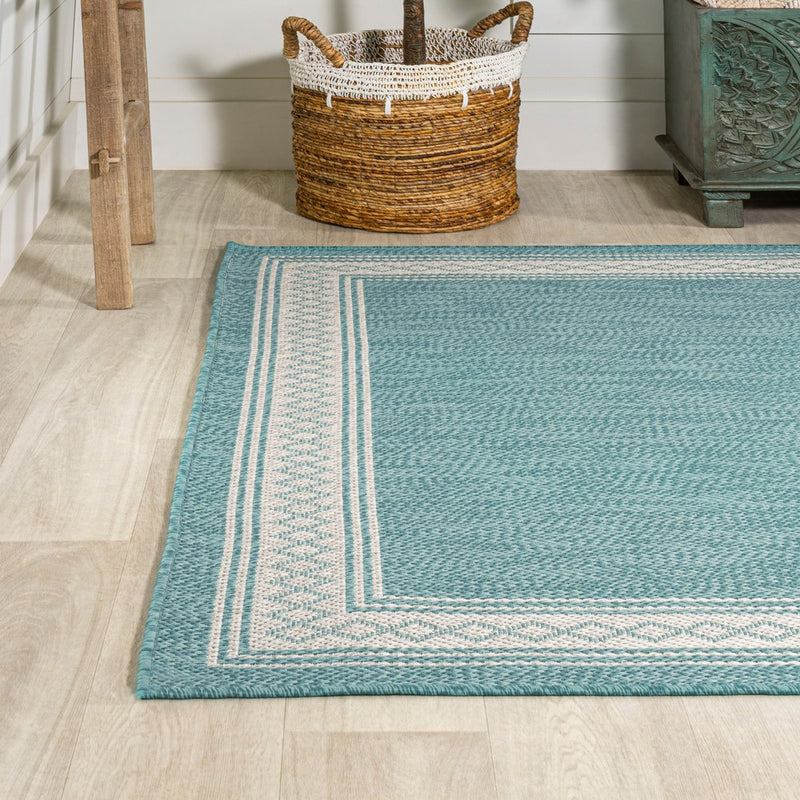 Lucia Classic Diamond Border Indoor/outdoor Area Rug