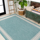 Lucia Classic Diamond Border Indoor/outdoor Area Rug