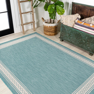 Lucia Classic Diamond Border Indoor/outdoor Area Rug