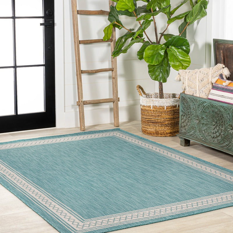 Lucia Classic Diamond Border Indoor/outdoor Area Rug