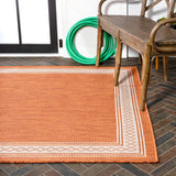 Lucia Classic Diamond Border Indoor/outdoor Area Rug