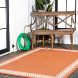 Lucia Classic Diamond Border Indoor/outdoor Area Rug