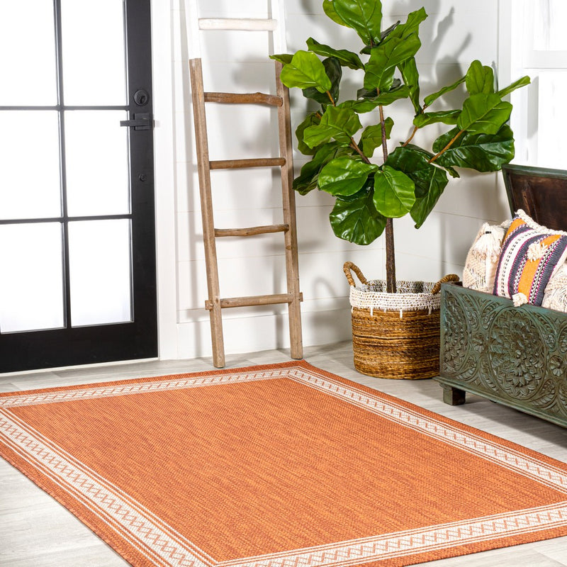 Lucia Classic Diamond Border Indoor/outdoor Area Rug