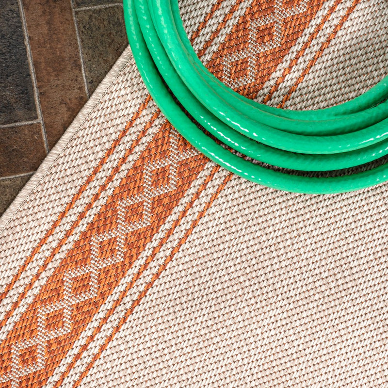 Lucia Classic Diamond Border Indoor/outdoor Area Rug