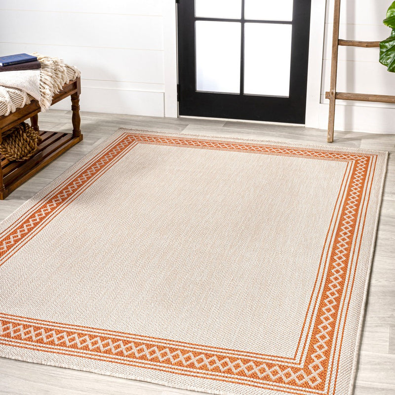 Lucia Classic Diamond Border Indoor/outdoor Area Rug
