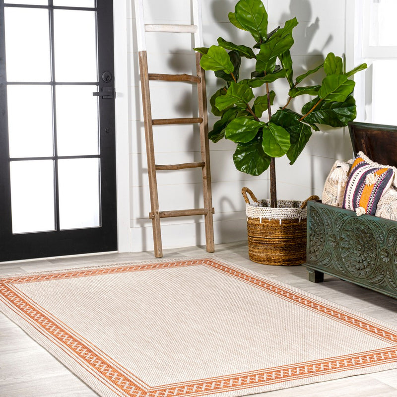 Lucia Classic Diamond Border Indoor/outdoor Area Rug
