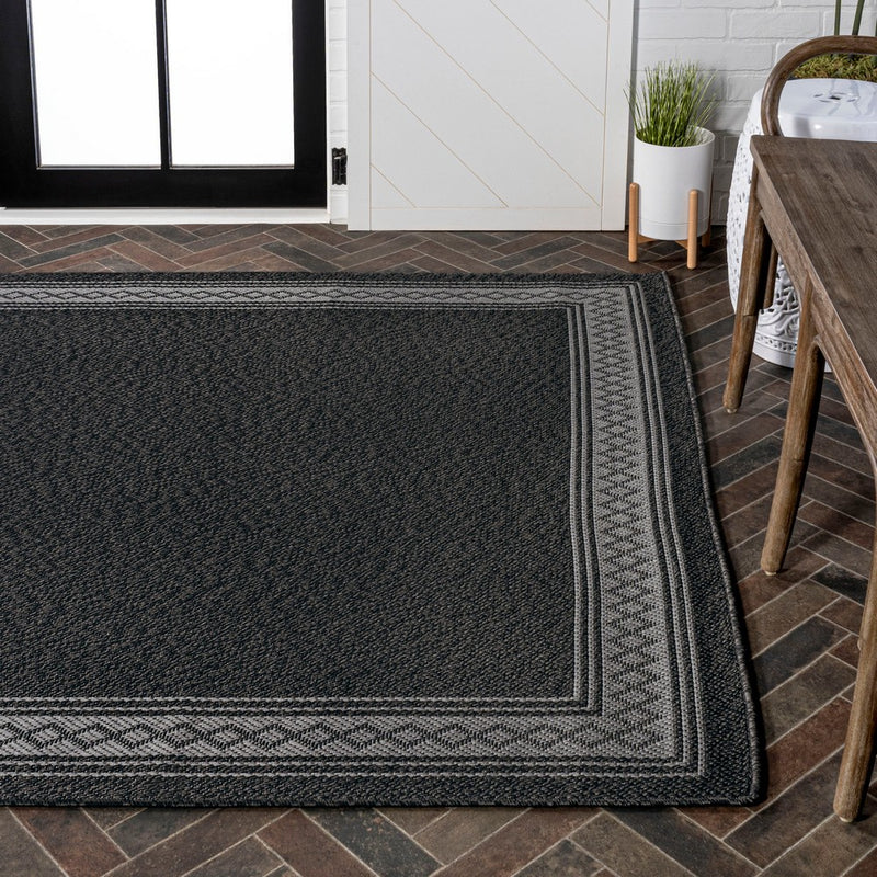 Lucia Classic Diamond Border Indoor/outdoor Area Rug